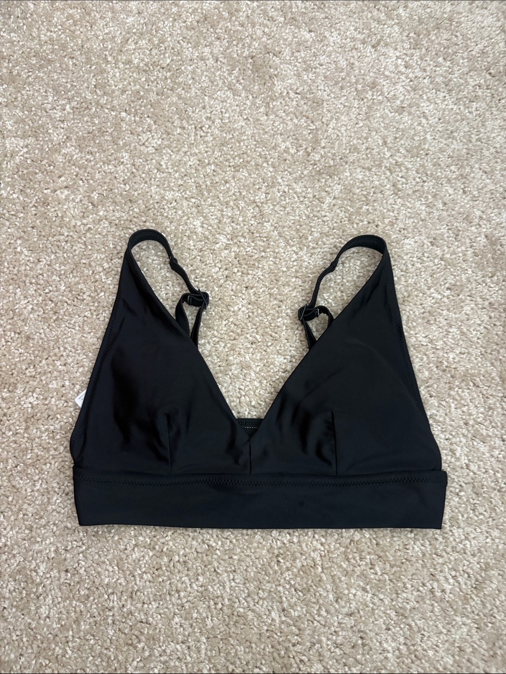 Aerie Black Triangle Swim Bikini Top